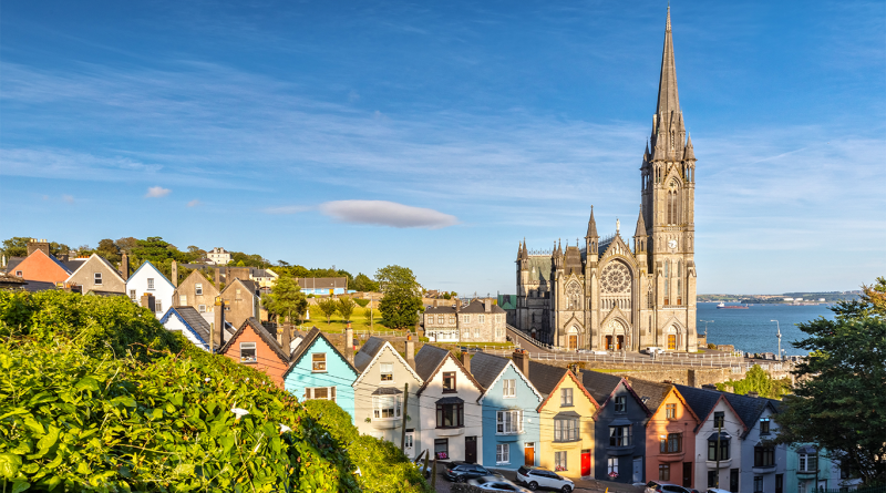 Rows of different coloured houses in Ireland to support Ireland’s housing crisis article