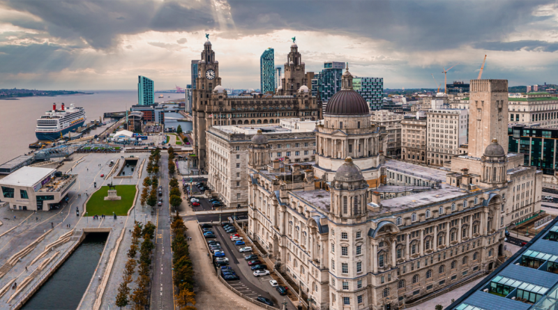 Ariel image of Liverpool city centre to support Knowledge Quarter article