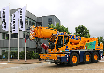 Ainscough crane outside Liebherr facilities