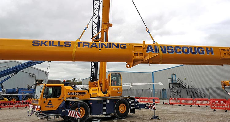 Yellow Ainscough skills training crane