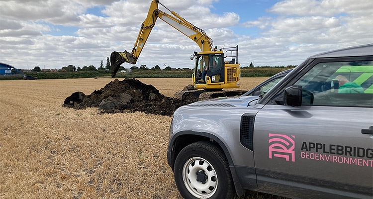 Applebridge Geoenvironmental team undertaking trial hole on one of our clients’ sites