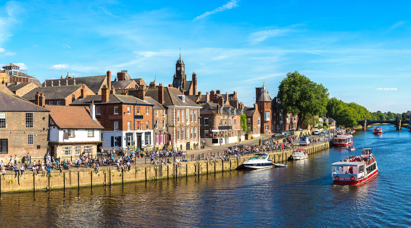 Coney Street riverside view in York