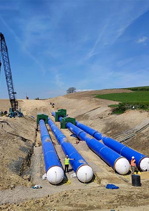 FT Pipeline Systems was chosen to supply 10km of large diameter pipework for a UK Water Authority