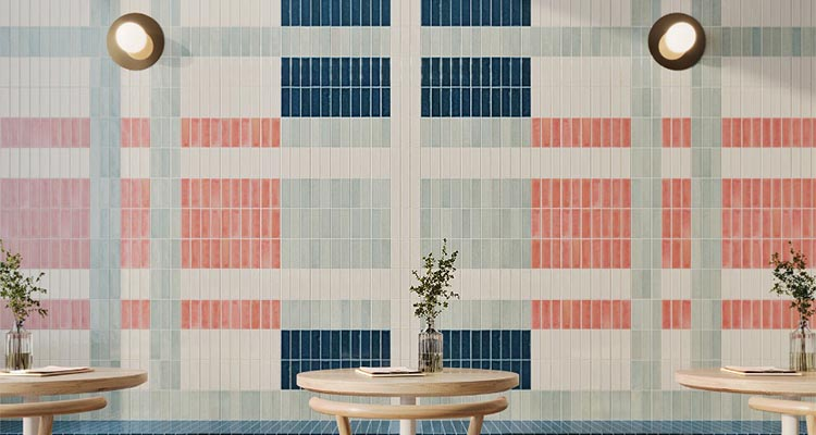 Ligne is a characterful glazed ceramic wall tile range