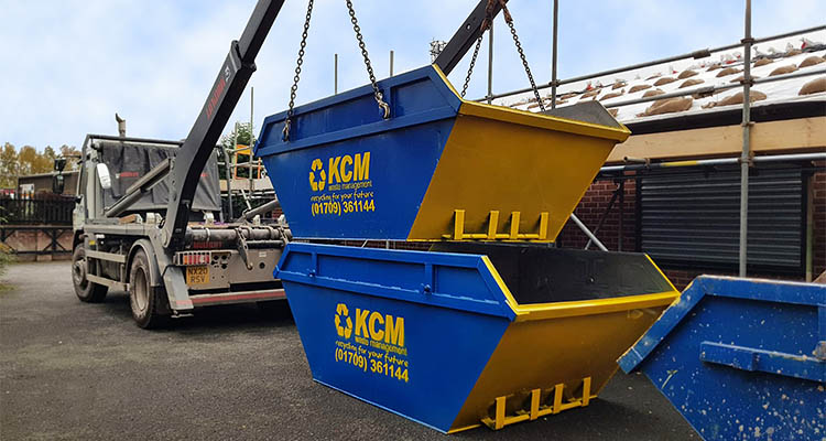 Blue and Yellow KCM skips