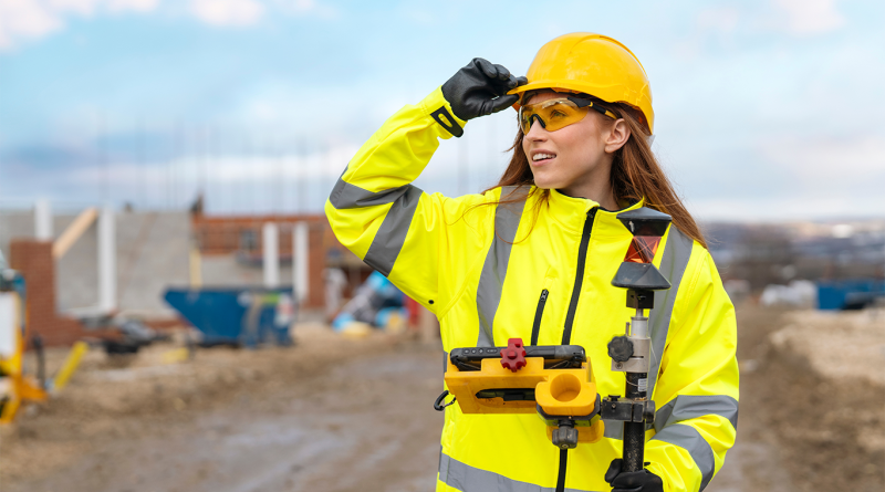 Young female construction apprenticeship on site to support Homebuilding Skills Hubs article