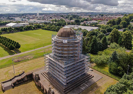 JR Scaffold Services supply structure for repair works to Hamilton Mausoleum