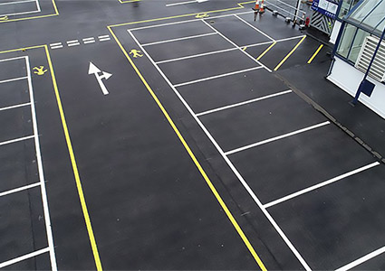 Asphalt car park