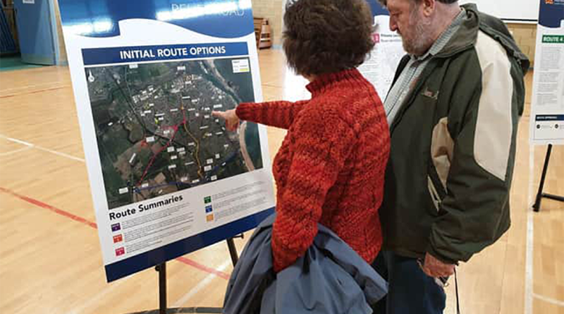 Members of the public at Blyth relief road meeting