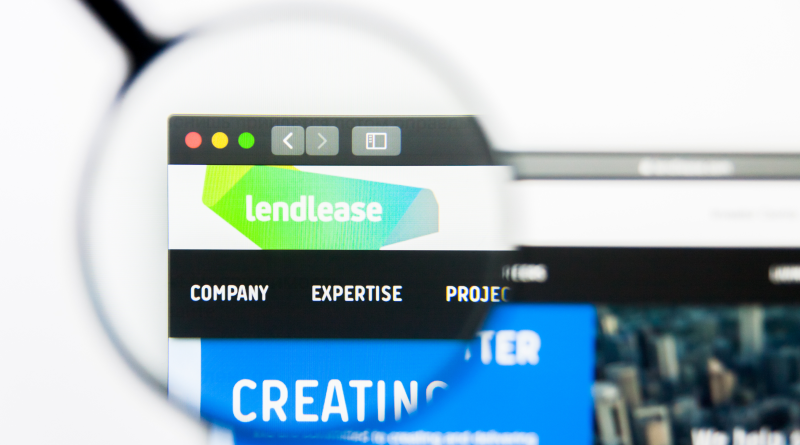 Lendlease website with logo to support UK branch article