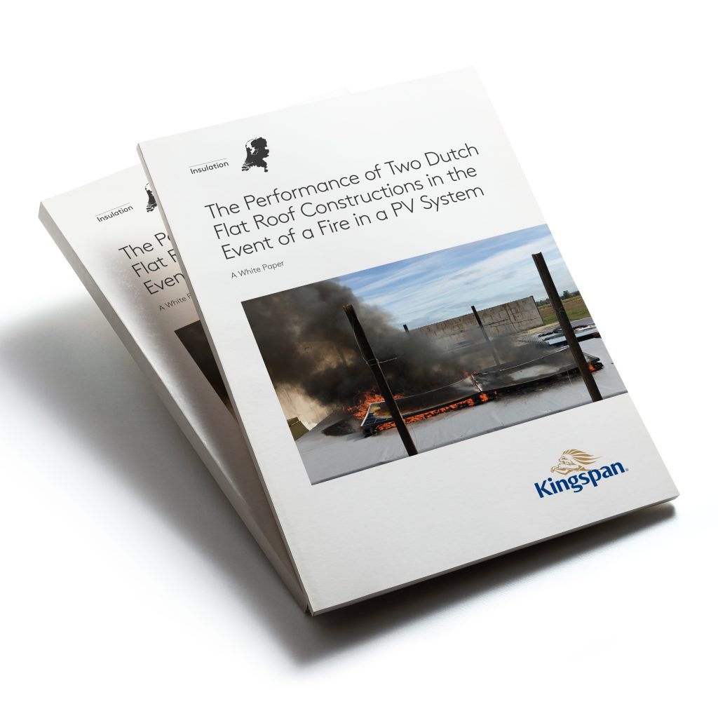 KingSpan's 'The Performance of Two Dutch Flat Roof Constructions in the Event of a Fire in a PV System' downloadable whitepaper