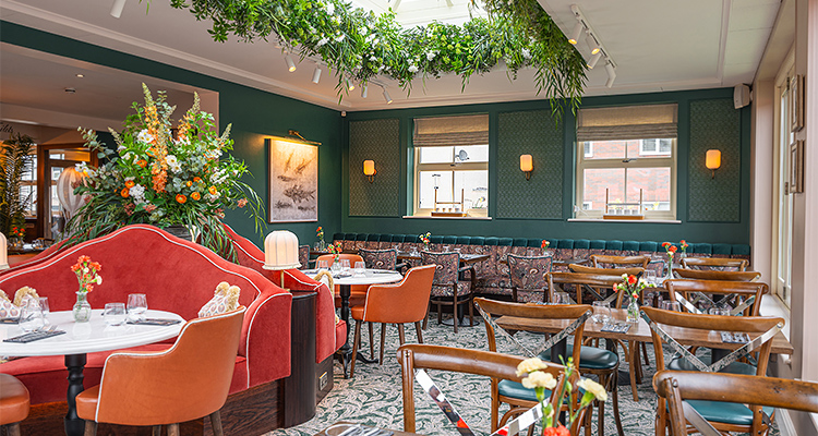 the interior of The Tickled Trout, a pub and restaurant with locations across England