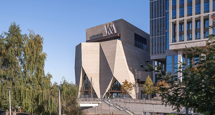 V&A East Museum and Storehouse, located in Queen Elizabeth Olympic Park in Stratford, East London