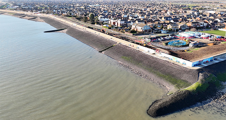 Hesselberg Hydro provides innovative tailor-made solutions for coastal, river and dam erosion protection the coastline of Canvey Island