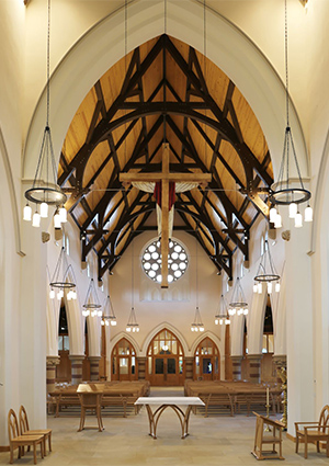the interior of the Church of the Ascension in Lower Broughton, Salford