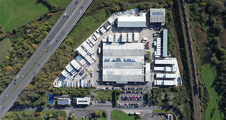 an aerial view of a facility belonging to the Wernick Group