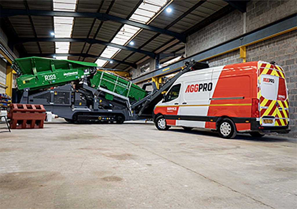 AGGPRO branded van in warehouse