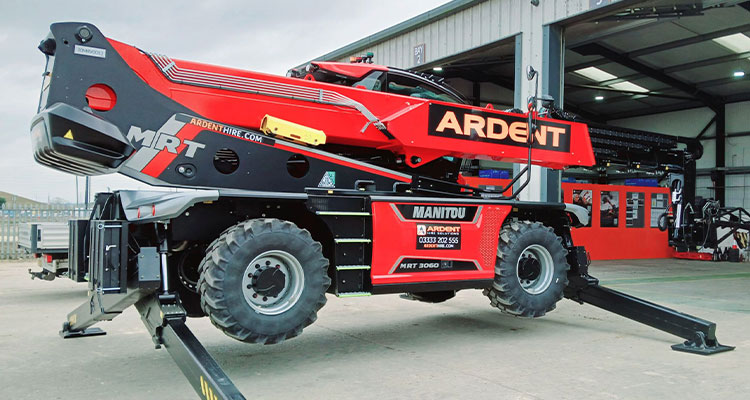 By targeting value-add sectors, Ardent Hire boosts productivity while reducing risk a Manitou MRT 3060 rotating telehandler.