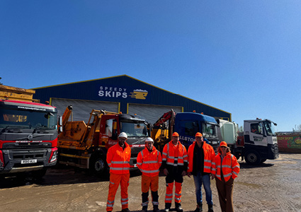the team from Allstone Speedy Skips in Gloucester