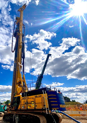 a Soilmec SR-125 rotary drilling rig