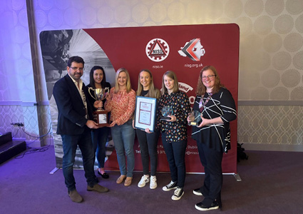 the team from Shareridge winning the All-Ireland NISO/NISG Safety Quiz final in Cavan