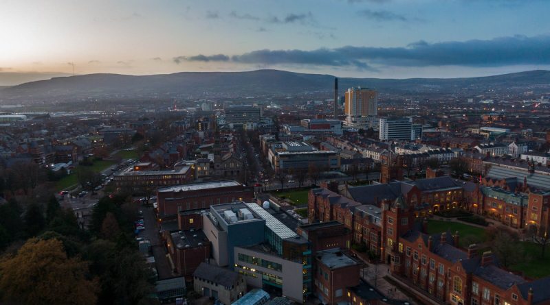 Belfast's skyline, representing delayed infrastructure investment under Northern Ireland's City and Growth Deals.