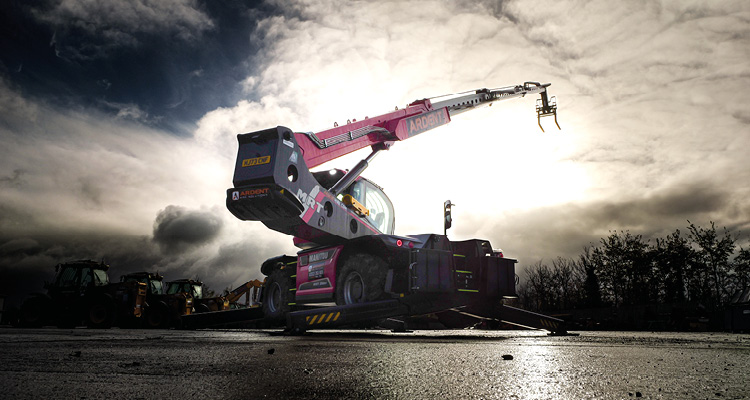 a Manitou MRT rotating telehandler from Ardent Hire Solutions