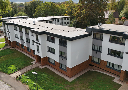 the newly retrofitted residential blocks of the Middle Park Estate 