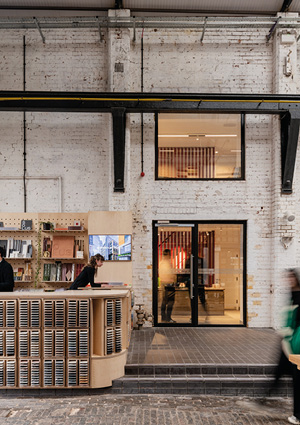 Inside the Bradford Street building, Solus Ceramics exhibits a curated selection of architectural porcelain, ceramic, stone, and sustainable tiles