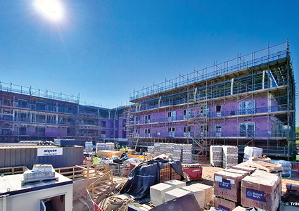 an active multi-story construction site