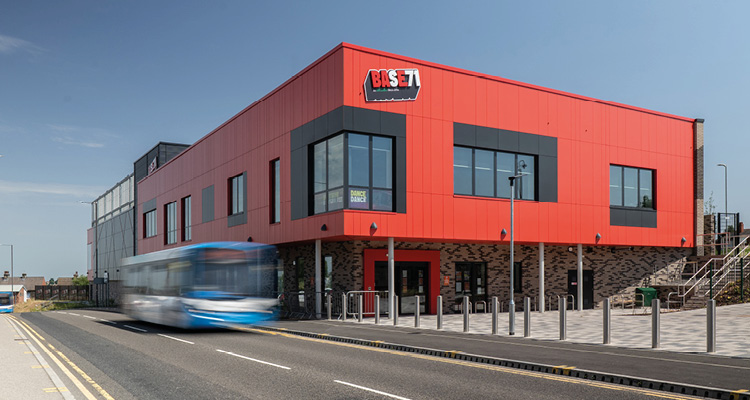 the Base71 Youth Zone, a state-of-the-art youth centre located on Schwäbisch Gmünd Way in Barnsley, South Yorkshire