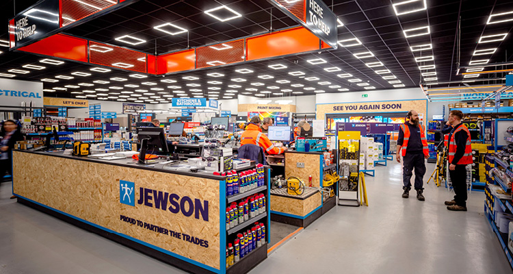 the interior of a modern Jewson branch