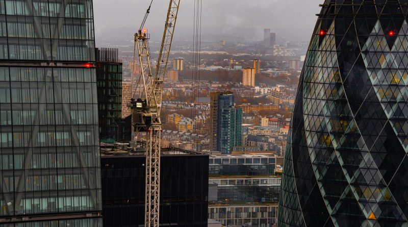 City of London skyline near the Gherkin, where a new 300-metre office skyscraper is proposed.